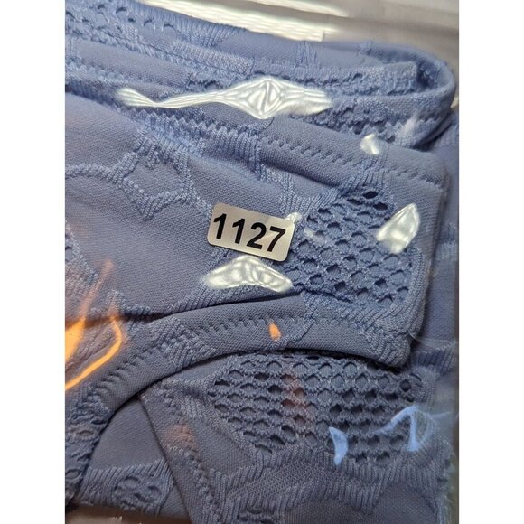 Aerie Women’s Size Large Textured Bikini Swim Bottom Monaco Blue NWT (1127) - Picture 11 of 12